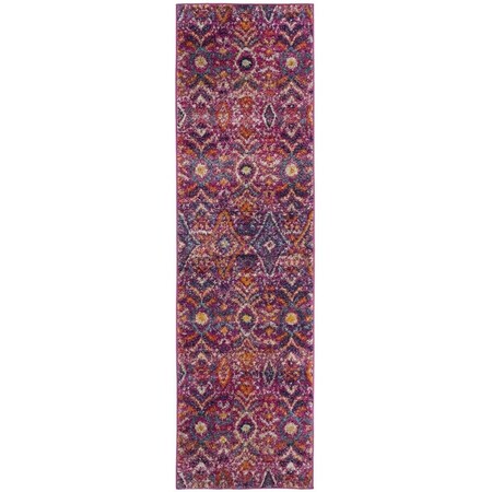 Safavieh Madison Runner RugFuchsia & Multicolor 2 ft.-3 in. x 6 ft. MAD610M-26